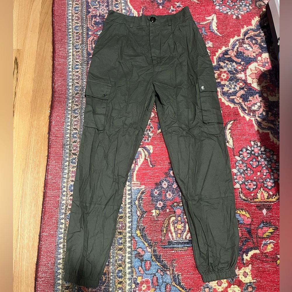 Nasty Gal Army Green Cargo Joggers